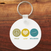 Peace Love Recorder Sleutelhanger (Voorkant)
