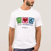 Peace Love Recreational Therapist Custom Therapist T-shirt (Voorkant)