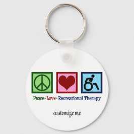 Peace Love Recreationele Therapie op maat Sleutelhanger