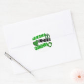 PEACE LOVE RECYCLEN 1 T-shirts & geschenken Ronde Sticker (Envelop)