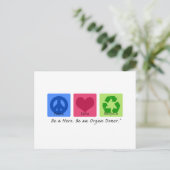 Peace Love Recyclen Briefkaart (Staand voorkant)