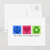Peace Love Recyclen Briefkaart (Voorkant / Achterkant)