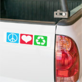 Peace Love Recyclen Bumpersticker (Op Truck)