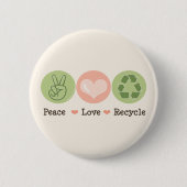 Peace Love Recyclen Button (Voorkant)