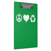 Peace Love Recyclen Klembord (Rechts)