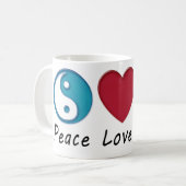 Peace Love Recyclen Koffiemok (Voorkant links)