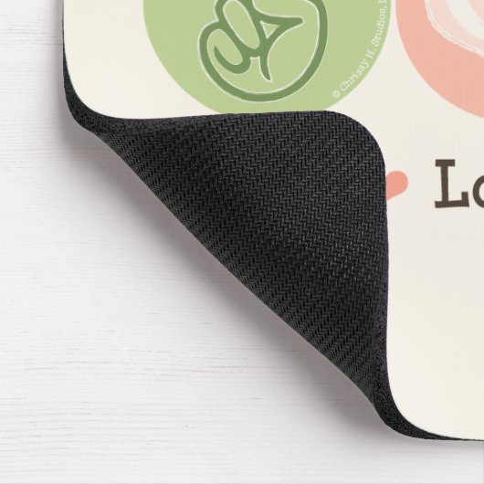 Peace Love Recyclen Mousepad Muismat (Hoek)