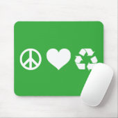 Peace Love Recyclen Muismat (Met muis)