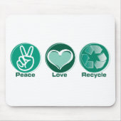 Peace Love Recyclen Muismat (Voorkant)
