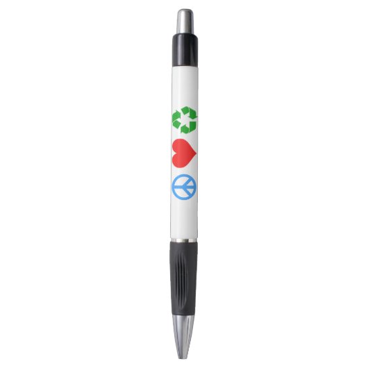 Peace Love Recyclen Pen (Voorkant Verticaal)