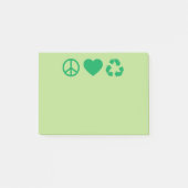 Peace Love Recyclen Post-it® Notes (Voorkant)