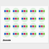 Peace Love Recyclen Ronde Sticker (Vel)