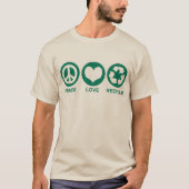 Peace Love Recyclen T-shirt (Voorkant)