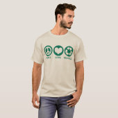Peace Love Recyclen T-shirt (Voorkant volledig)