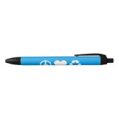 Peace Love Recyclen Zwarte Inkt Pen (Bovenkant)