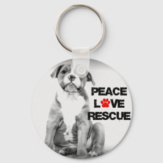 Peace Love Redcue Dog Sleutelhanger