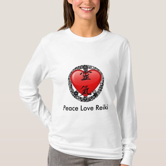 Peace Love Reiki Hoody Long-hoeve-optie 2 (Voorkant)