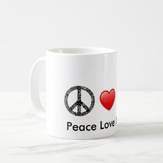 Peace Love Reiki Mok (Voorkant links)