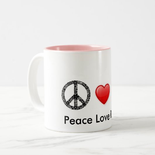 Peace Love Reiki Mok (Voorkant links)