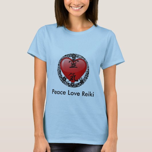 Peace Love Reiki-optie 2 T-shirt (Voorkant)