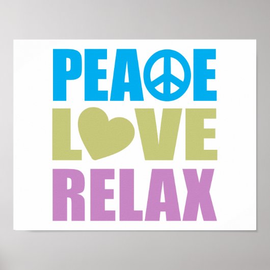 Peace Love Relax Poster (Voorkant)