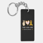 Peace Love remedie Endometriosis awareness for men Sleutelhanger (Voorkant Links)