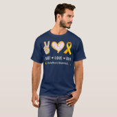 Peace Love remedie Endometriosis awareness for men T-shirt (Voorkant volledig)