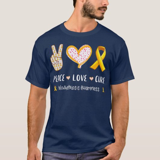 Peace Love remedie Endometriosis awareness for men T-shirt (Voorkant)