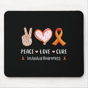 Peace Love remedie leukemie awareness mannen vrouw Muismat