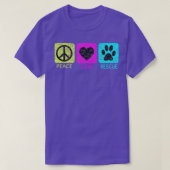 Peace Love Rescue Dogs Distress Dierenvrienden T-shirt (Design voorkant)