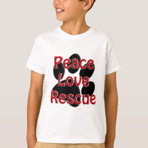 Peace Love Rescue Pet Adoption T-shirt