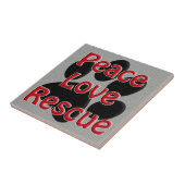 Peace Love Rescue Pet Adoption Tegeltje (Zijkant)
