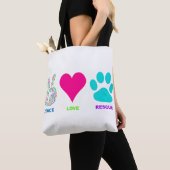 Peace Love Rescue Pets Tote Bag (Dichtbij)