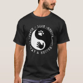 Peace Love Rescue Spay en Neuter T-shirt (Voorkant)