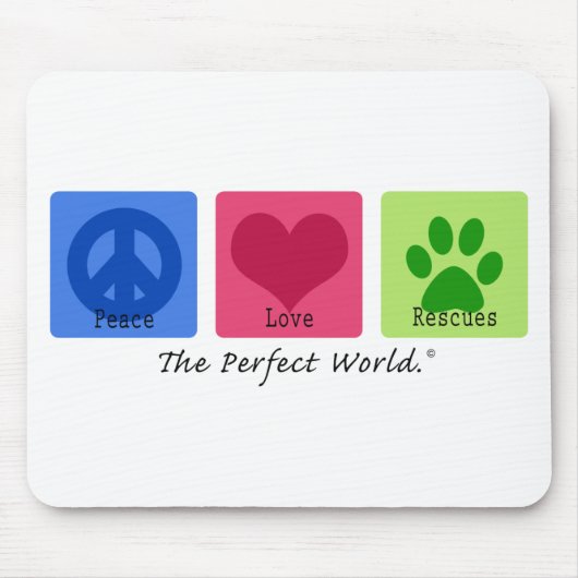 Peace Love Rescues Muismat (Voorkant)