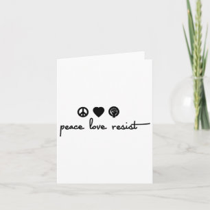 Peace Love Resist Kaart