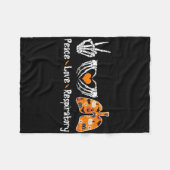 Peace Love Respiratory Therapist Skeleton Fun Hall Fleece Deken (Voorkant (Horizontaal))