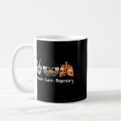Peace Love Respiratory Therapist Skeleton Fun Hall Koffiemok (Links)