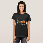 Peace Love Respiratory Therapist Skeleton Fun Hall T-shirt (Voorkant volledig)