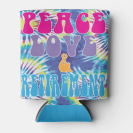Peace Love & Retirement with Tie Dye Blikjeskoeler