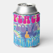 Peace Love & Retirement with Tie Dye Blikjeskoeler (Blikje Achterkant)