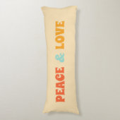 Peace & Love Retro Body Kussen (Voorkant Verticaal)