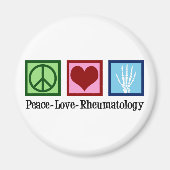 Peace Love Reumatology Magneet (Voorkant)