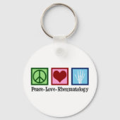 Peace Love Reumatology Sleutelhanger (Voorkant)