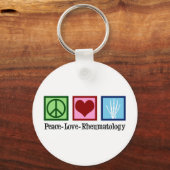 Peace Love Reumatology Sleutelhanger (Voorkant)