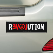 Peace Love Revolution Bumpersticker (Op auto)