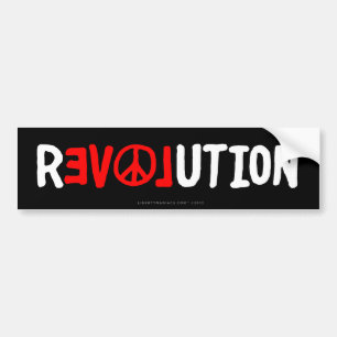 Peace Love Revolution Bumpersticker