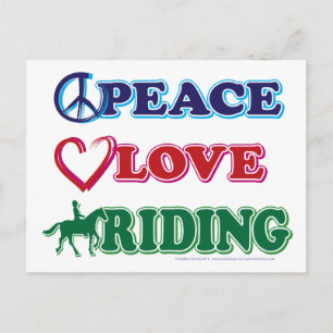 Peace Love Riding Briefkaart