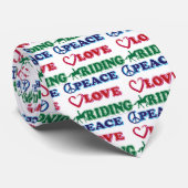 Peace Love Riding Stropdas (Opgerold)