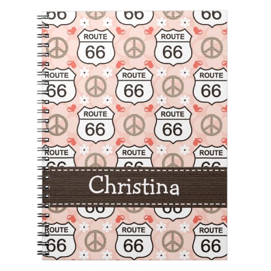 Peace Love Road Trip Spiral notebook Journal Notitieboek (Voorkant)